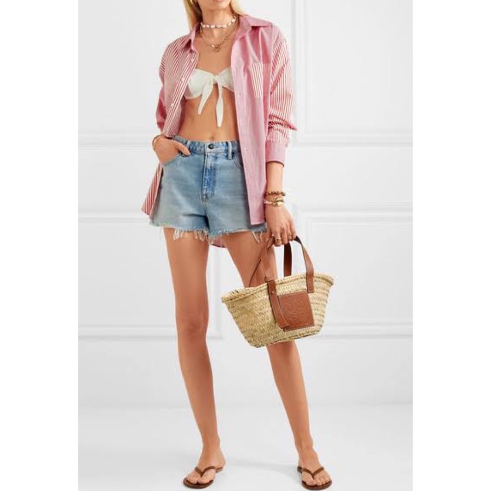RE/DONE x Solid and Striped Oxford Button Down Tunic Shirt